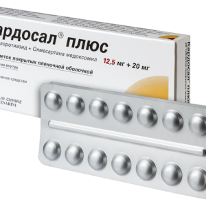 Кардосал плюс таб. п/о 0,0125+0,02 №28