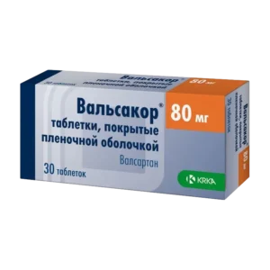 Вальсакор таб. покрытые плен.об. 80мг №30