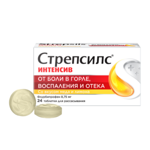 Стрепсилс Интенсив мед-лимон таб. для рас. 8,75 мг №24