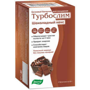 Турбослим белковый батончик «Шоколадный кекс» 4 шт.
